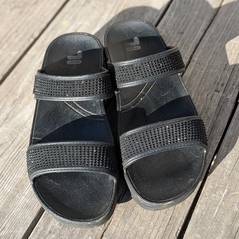 Rhinestone Slide Sandals
